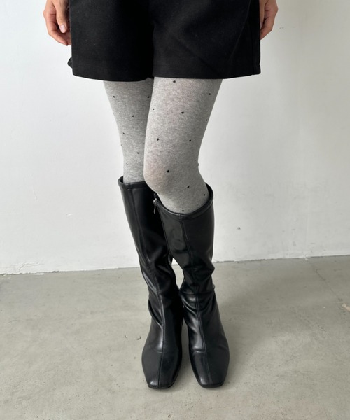 CLEA（クレア）の「ドット柄タイツ（タイツ/ストッキング・レディース・ホワイト/ブラック/チャコールグレー/グレー・FREE）」の21枚目の写真