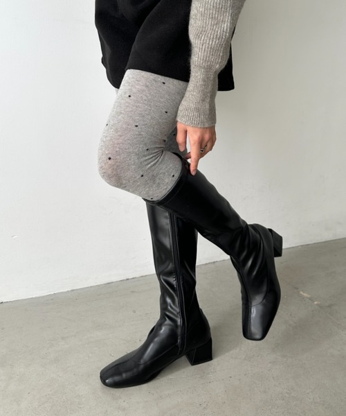 CLEA（クレア）の「ドット柄タイツ（タイツ/ストッキング・レディース・ホワイト/ブラック/チャコールグレー/グレー・FREE）」の22枚目の写真