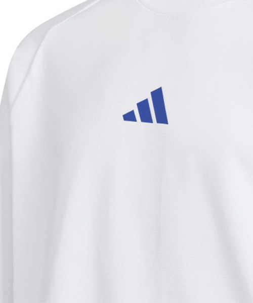 adidas（アディダス）の「adidas/アディダス 長袖 Tシャツ ロンT キッズ ワーディングパック ルーズフィット シングルジャージー W6496（Tシャツ/カットソー・キッズ・ホワイト×ブルー/ブラック×ホワイト・130cm/140cm/150cm/160cm）」の5枚目の写真