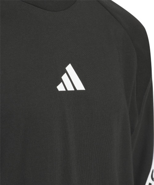 adidas（アディダス）の「adidas/アディダス 長袖 Tシャツ ロンT キッズ ワーディングパック ルーズフィット シングルジャージー W6496（Tシャツ/カットソー・キッズ・ホワイト×ブルー/ブラック×ホワイト・130cm/140cm/150cm/160cm）」の9枚目の写真