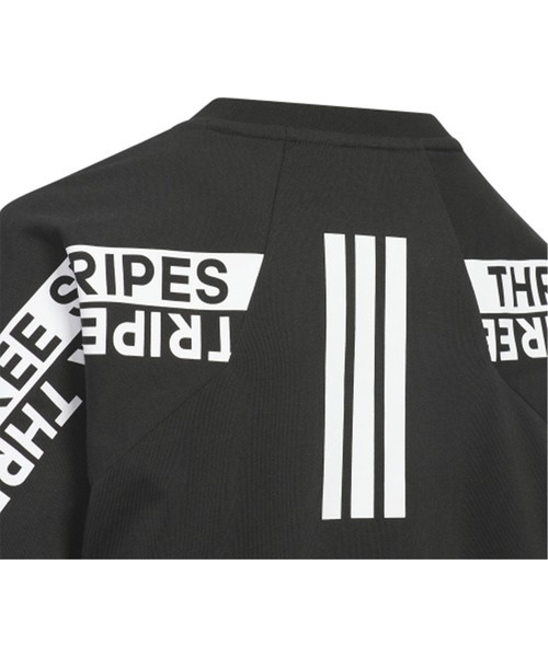 adidas（アディダス）の「adidas/アディダス 長袖 Tシャツ ロンT キッズ ワーディングパック ルーズフィット シングルジャージー W6496（Tシャツ/カットソー・キッズ・ホワイト×ブルー/ブラック×ホワイト・130cm/140cm/150cm/160cm）」の11枚目の写真