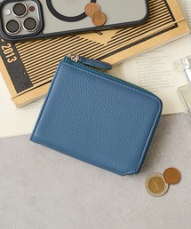CALEE/キャリー PLANE LEATHER ZIP MULTI WALLET スタッズストラップ