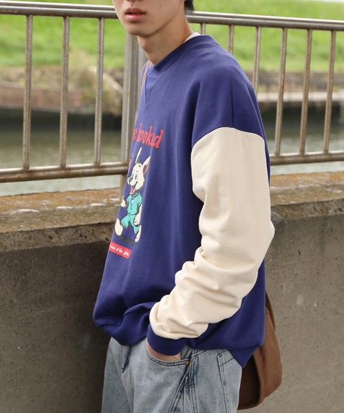 HOOK(フック)の「HOOK -original- キャラクタープリント クルーネックスウェット(スウェット・メンズ・ライトブルー/ブルー・X-LARGE/LARGE/MEDIUM)」の7枚目の写真