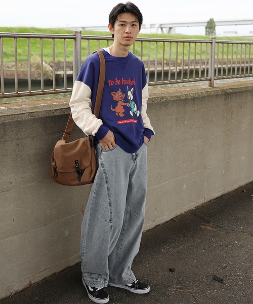 HOOK(フック)の「HOOK -original- キャラクタープリント クルーネックスウェット(スウェット・メンズ・ライトブルー/ブルー・X-LARGE/LARGE/MEDIUM)」の12枚目の写真