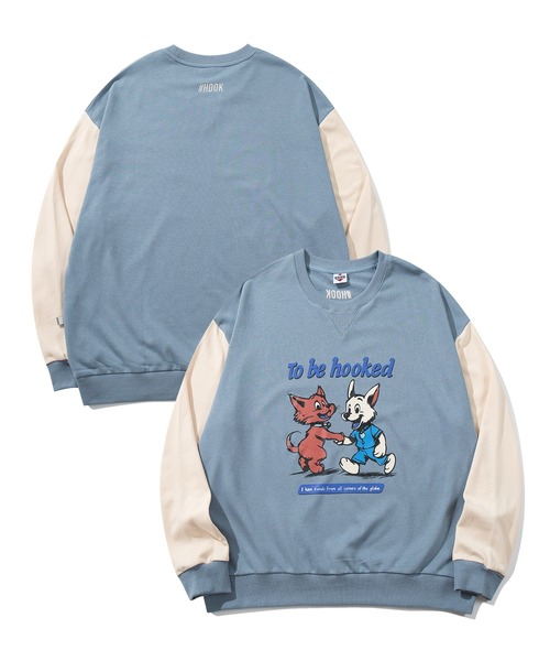 HOOK(フック)の「HOOK -original- キャラクタープリント クルーネックスウェット(スウェット・メンズ・ライトブルー/ブルー・X-LARGE/LARGE/MEDIUM)」の22枚目の写真