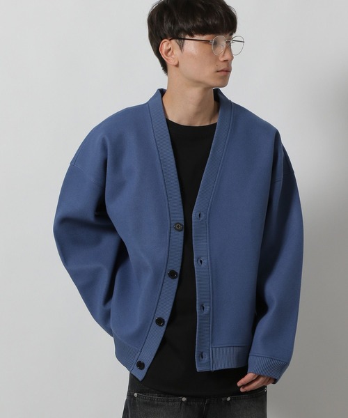 LAKOLE（ラコレ）の「カットメルトンカーデ長袖 / 572443（カーディガン/ボレロ・メンズ・ブラウン/ライトグレー/ブラック/ライトブルー・LARGE/MEDIUM）」の4枚目の写真