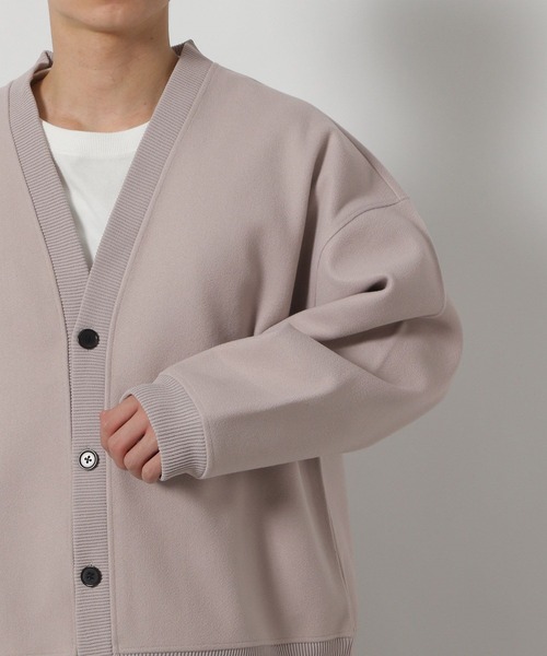 LAKOLE（ラコレ）の「カットメルトンカーデ長袖 / 572443（カーディガン/ボレロ・メンズ・ブラウン/ライトグレー/ブラック/ライトブルー・LARGE/MEDIUM）」の11枚目の写真