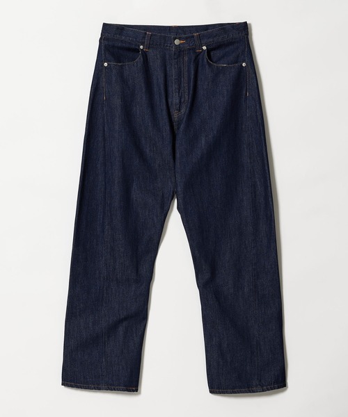 info. BEAUTY&YOUTH（インフォビューティアンドユース）の「【マルチサイズ】ツイスト デニム マチ付き ワイド テーパード パンツ（デニムパンツ・メンズ・ナチュラル/ブラック/インディゴブルー・マルチサイズ）」の3枚目の写真