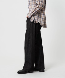 info. BEAUTY&YOUTH | 【マルチサイズ】ツイスト デニム マチ付き ワイド テーパード パンツ(デニムパンツ)