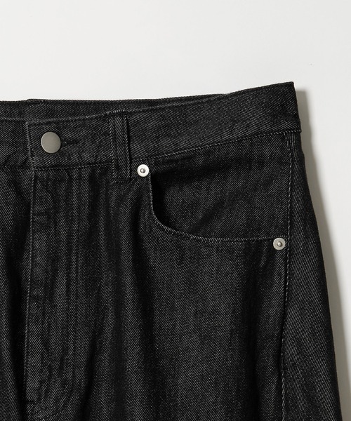 info. BEAUTY&YOUTH（インフォビューティアンドユース）の「【マルチサイズ】ツイスト デニム マチ付き ワイド テーパード パンツ（デニムパンツ・メンズ・ナチュラル/ブラック/インディゴブルー・マルチサイズ）」の20枚目の写真