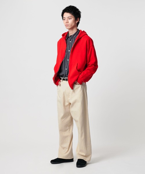 info. BEAUTY&YOUTH（インフォビューティアンドユース）の「【マルチサイズ】ツイスト デニム マチ付き ワイド テーパード パンツ（デニムパンツ・メンズ・ナチュラル/ブラック/インディゴブルー・マルチサイズ）」の15枚目の写真