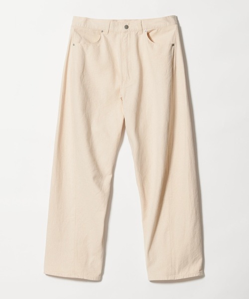 info. BEAUTY&YOUTH（インフォビューティアンドユース）の「【マルチサイズ】ツイスト デニム マチ付き ワイド テーパード パンツ（デニムパンツ・メンズ・ナチュラル/ブラック/インディゴブルー・マルチサイズ）」の9枚目の写真