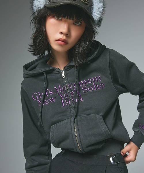 COLOR SCHEME COMPACT ZIP UP HOODIE（パーカー）｜X-girl（エックス