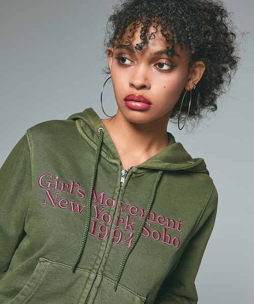 COLOR SCHEME COMPACT ZIP UP HOODIE（パーカー）｜X-girl（エックス