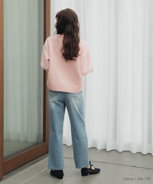 Petitjo（プッチージョ）の「小さいサイズ　すごく伸びるストレートデニム　低身長さん・小柄女性（デニムパンツ・レディース・ネイビー/ブルー・PM/PSS/PS/PL）」の11枚目の写真