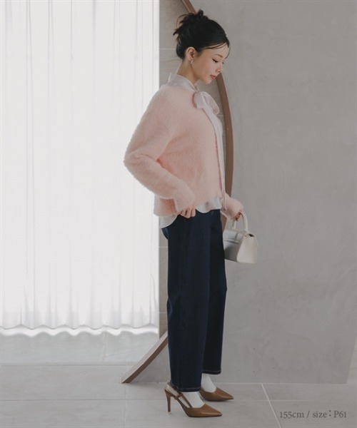 Petitjo（プッチージョ）の「小さいサイズ　すごく伸びるストレートデニム　低身長さん・小柄女性（デニムパンツ・レディース・ネイビー/ブルー・PM/PSS/PS/PL）」の4枚目の写真