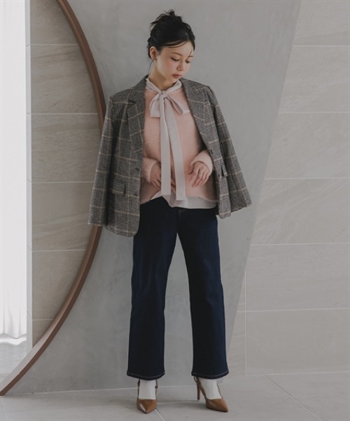 Petitjo（プッチージョ）の「小さいサイズ　すごく伸びるストレートデニム　低身長さん・小柄女性（デニムパンツ・レディース・ネイビー/ブルー・PM/PSS/PS/PL）」の7枚目の写真