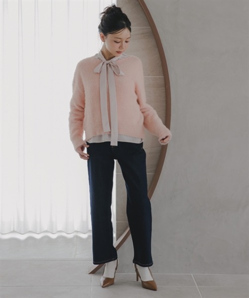 Petitjo（プッチージョ）の「小さいサイズ　すごく伸びるストレートデニム　低身長さん・小柄女性（デニムパンツ・レディース・ネイビー/ブルー・PM/PSS/PS/PL）」の8枚目の写真