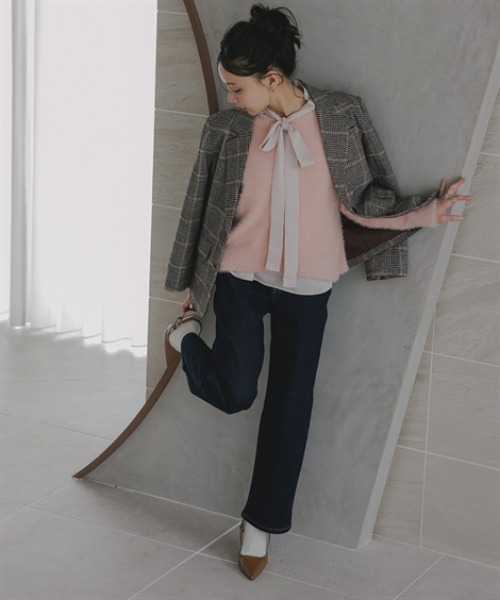 Petitjo（プッチージョ）の「小さいサイズ　すごく伸びるストレートデニム　低身長さん・小柄女性（デニムパンツ・レディース・ネイビー/ブルー・PM/PSS/PS/PL）」の15枚目の写真