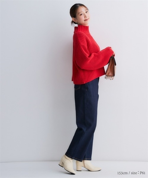 Petitjo（プッチージョ）の「小さいサイズ　すごく伸びるストレートデニム　低身長さん・小柄女性（デニムパンツ・レディース・ネイビー/ブルー・PM/PSS/PS/PL）」の19枚目の写真