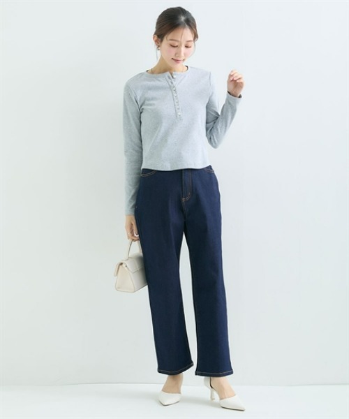 Petitjo(プッチージョ)の「小さいサイズ すごく伸びるストレートデニム 低身長さん・小柄女性(デニムパンツ・レディース・ネイビー/ブルー・PM/PSS/PS/PL)」の17枚目の写真