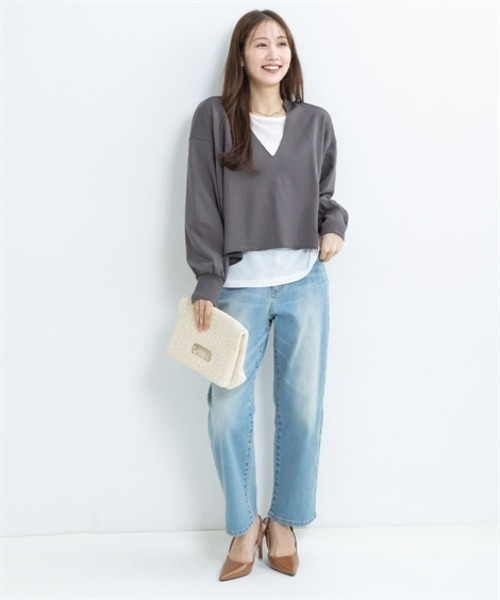 Petitjo(プッチージョ)の「小さいサイズ すごく伸びるストレートデニム 低身長さん・小柄女性(デニムパンツ・レディース・ネイビー/ブルー・PM/PSS/PS/PL)」の10枚目の写真