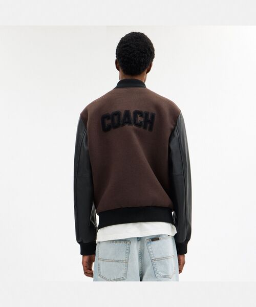 ウール ヴァーシティ ジャケット（ブルゾン）｜COACH（コーチ）の