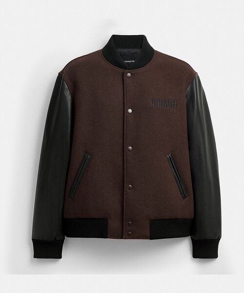 ウール ヴァーシティ ジャケット（ブルゾン）｜COACH（コーチ）の
