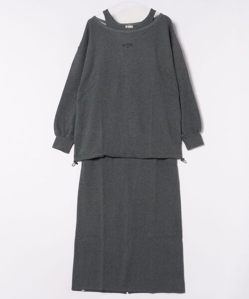 BILLABONG(ビラボン)の「BILLABONG レディース LAYERED LONG ONEPIEC ワンピース 【2025年秋冬モデル】/ビラボンレイヤードワンピース(ワンピース・レディース・アイボリー/スミクロ・MEDIUM)」の1枚目の写真