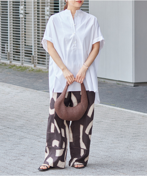 ジャーナルスタンダード SO フロントブザムハーフスリーブシャツ セール】フロントブザムハーフスリーブシャツ（シャツ/ブラウス