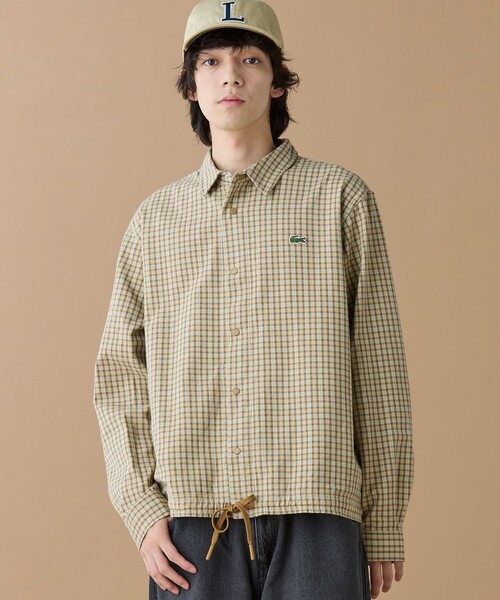 LACOSTE（ラコステ）の「オーバーサイズフィットチェックフランネルシャツ（シャツ/ブラウス・メンズ・ベージュ・38/39/41/40）」の8枚目の写真