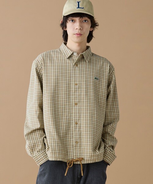 LACOSTE（ラコステ）の「オーバーサイズフィットチェックフランネルシャツ（シャツ/ブラウス・メンズ・ベージュ・38/39/41/40）」の9枚目の写真