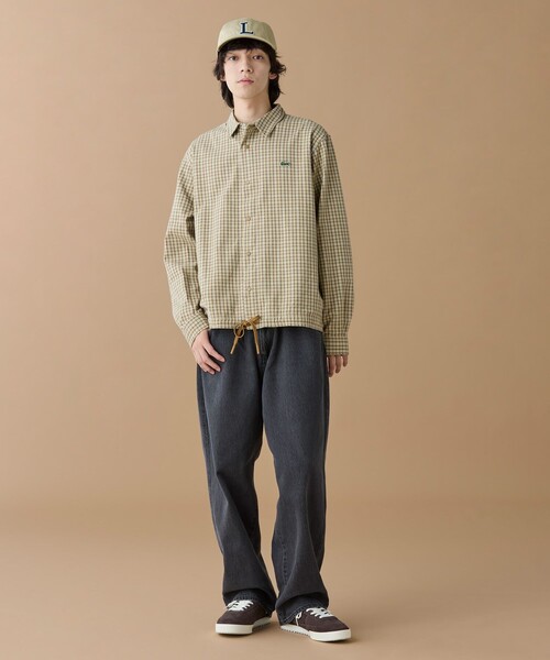 LACOSTE（ラコステ）の「オーバーサイズフィットチェックフランネルシャツ（シャツ/ブラウス・メンズ・ベージュ・38/39/41/40）」の15枚目の写真