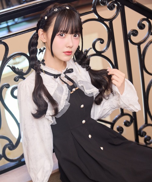 ROJITA（ロジータ）の「花柄シアーラッフルワンピース（ワンピース・レディース・ピンク/ブラック/ブルー・FREE）」の21枚目の写真