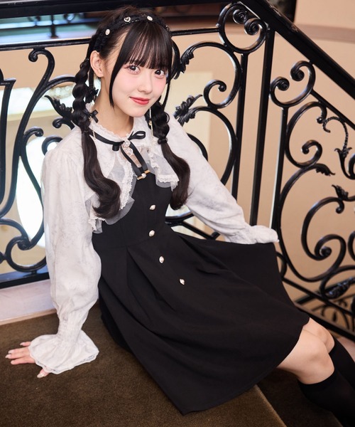 ROJITA（ロジータ）の「花柄シアーラッフルワンピース（ワンピース・レディース・ピンク/ブラック/ブルー・FREE）」の20枚目の写真