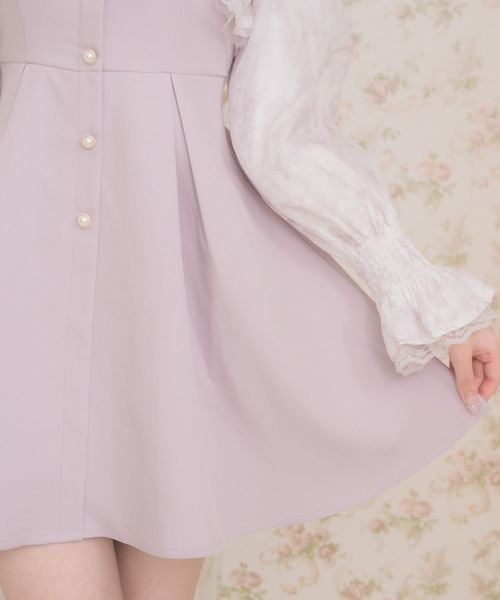 ROJITA（ロジータ）の「花柄シアーラッフルワンピース（ワンピース・レディース・ピンク/ブラック/ブルー・FREE）」の18枚目の写真