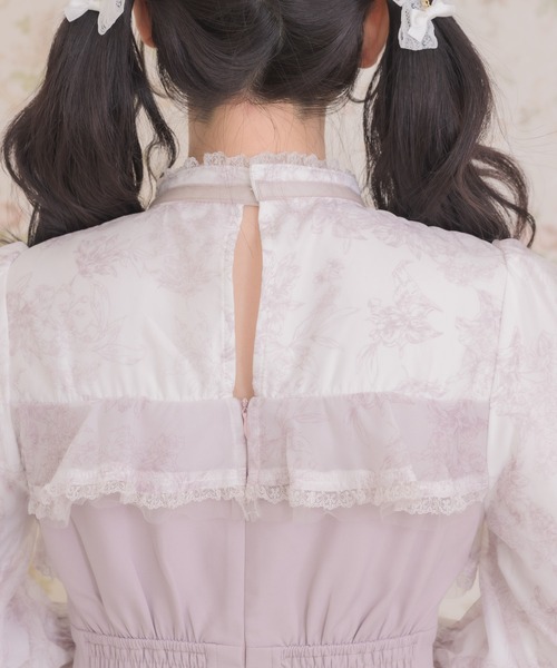 花柄シアーラッフルワンピース（ワンピース）｜ROJITA（ロジータ）の