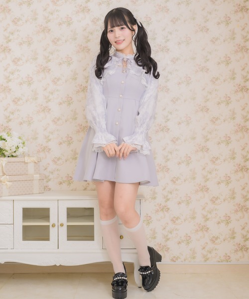 セール】花柄シアーラッフルワンピース（ワンピース）｜ROJITA