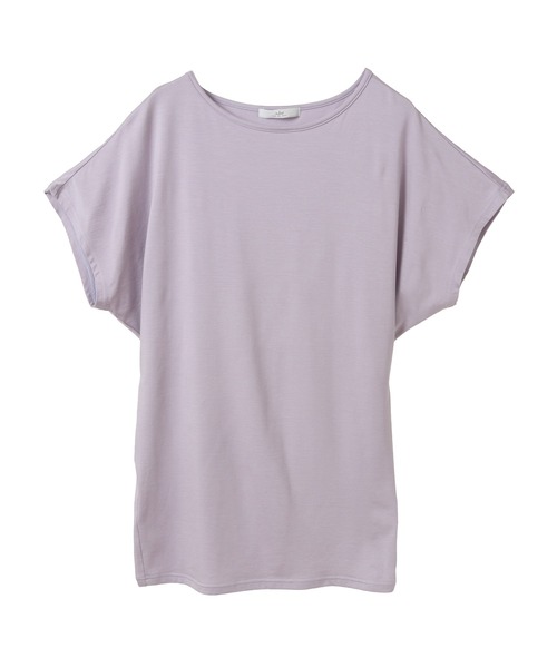 Julier Yoga and Relax(ジュリエヨガアンドリラックス)の「Julier エコリヨセル半袖トップス(Tシャツ/カットソー・レディース・ラベンダー/ライトグレー/ブラック・FREE)」の2枚目の写真