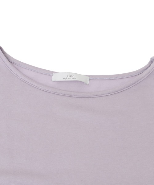 Julier Yoga and Relax(ジュリエヨガアンドリラックス)の「Julier エコリヨセル半袖トップス(Tシャツ/カットソー・レディース・ラベンダー/ライトグレー/ブラック・FREE)」の6枚目の写真