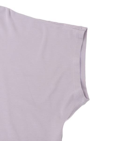 Julier Yoga and Relax(ジュリエヨガアンドリラックス)の「Julier エコリヨセル半袖トップス(Tシャツ/カットソー・レディース・ラベンダー/ライトグレー/ブラック・FREE)」の8枚目の写真