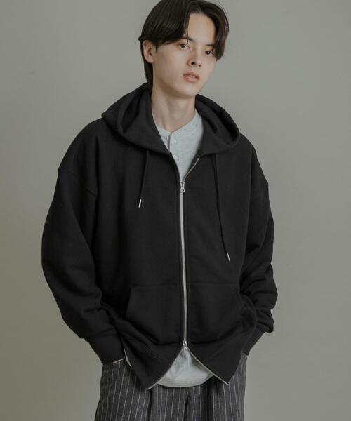 SENSE OF PLACE by URBAN RESEARCH（センスオブプレイスバイアーバンリサーチ）の「『ユニセックス』Wジップパーカー（パーカー・メンズ・グレー/ブラック/アイボリー/レッド・MEDIUM/LARGE）」の19枚目の写真