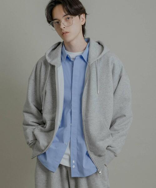 SENSE OF PLACE by URBAN RESEARCH（センスオブプレイスバイアーバンリサーチ）の「『ユニセックス』Wジップパーカー（パーカー・メンズ・グレー/ブラック/アイボリー/レッド・MEDIUM/LARGE）」の17枚目の写真