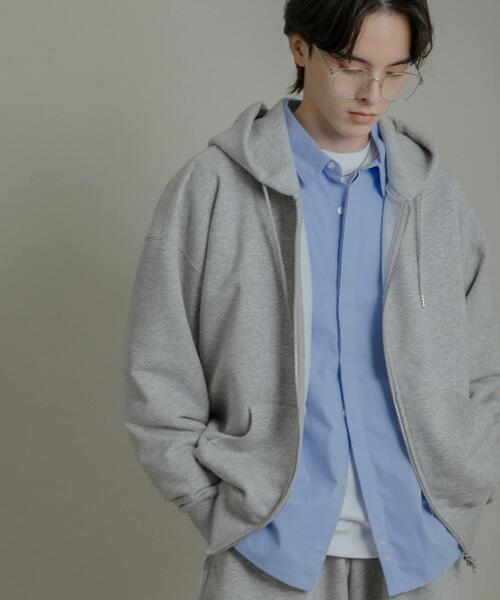 SENSE OF PLACE by URBAN RESEARCH（センスオブプレイスバイアーバンリサーチ）の「『ユニセックス』Wジップパーカー（パーカー・メンズ・グレー/ブラック/アイボリー/レッド・MEDIUM/LARGE）」の16枚目の写真