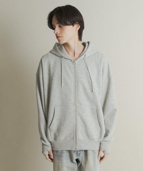 SENSE OF PLACE by URBAN RESEARCH（センスオブプレイスバイアーバンリサーチ）の「『ユニセックス』Wジップパーカー（パーカー・メンズ・グレー/ブラック/アイボリー/レッド・MEDIUM/LARGE）」の12枚目の写真