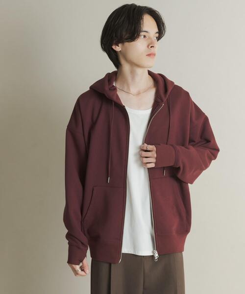 SENSE OF PLACE by URBAN RESEARCH（センスオブプレイスバイアーバンリサーチ）の「『ユニセックス』Wジップパーカー（パーカー・メンズ・グレー/ブラック/アイボリー/レッド・MEDIUM/LARGE）」の6枚目の写真