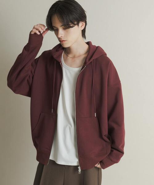 SENSE OF PLACE by URBAN RESEARCH（センスオブプレイスバイアーバンリサーチ）の「『ユニセックス』Wジップパーカー（パーカー・メンズ・グレー/ブラック/アイボリー/レッド・MEDIUM/LARGE）」の5枚目の写真