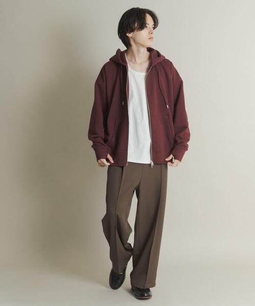 SENSE OF PLACE by URBAN RESEARCH（センスオブプレイスバイアーバンリサーチ）の「『ユニセックス』Wジップパーカー（パーカー・メンズ・グレー/ブラック/アイボリー/レッド・MEDIUM/LARGE）」の22枚目の写真