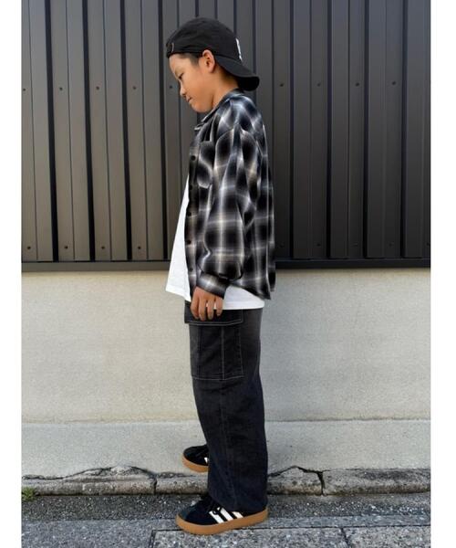 MPS（エムピーエス）の「MPS(エムピーエス)【キッズ】オンブレチェックシャツ（シャツ/ブラウス・キッズ・ブラック/ブラウン・130/140/150/160）」の19枚目の写真