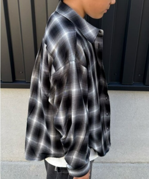 MPS（エムピーエス）の「MPS(エムピーエス)【キッズ】オンブレチェックシャツ（シャツ/ブラウス・キッズ・ブラック/ブラウン・130/140/150/160）」の11枚目の写真